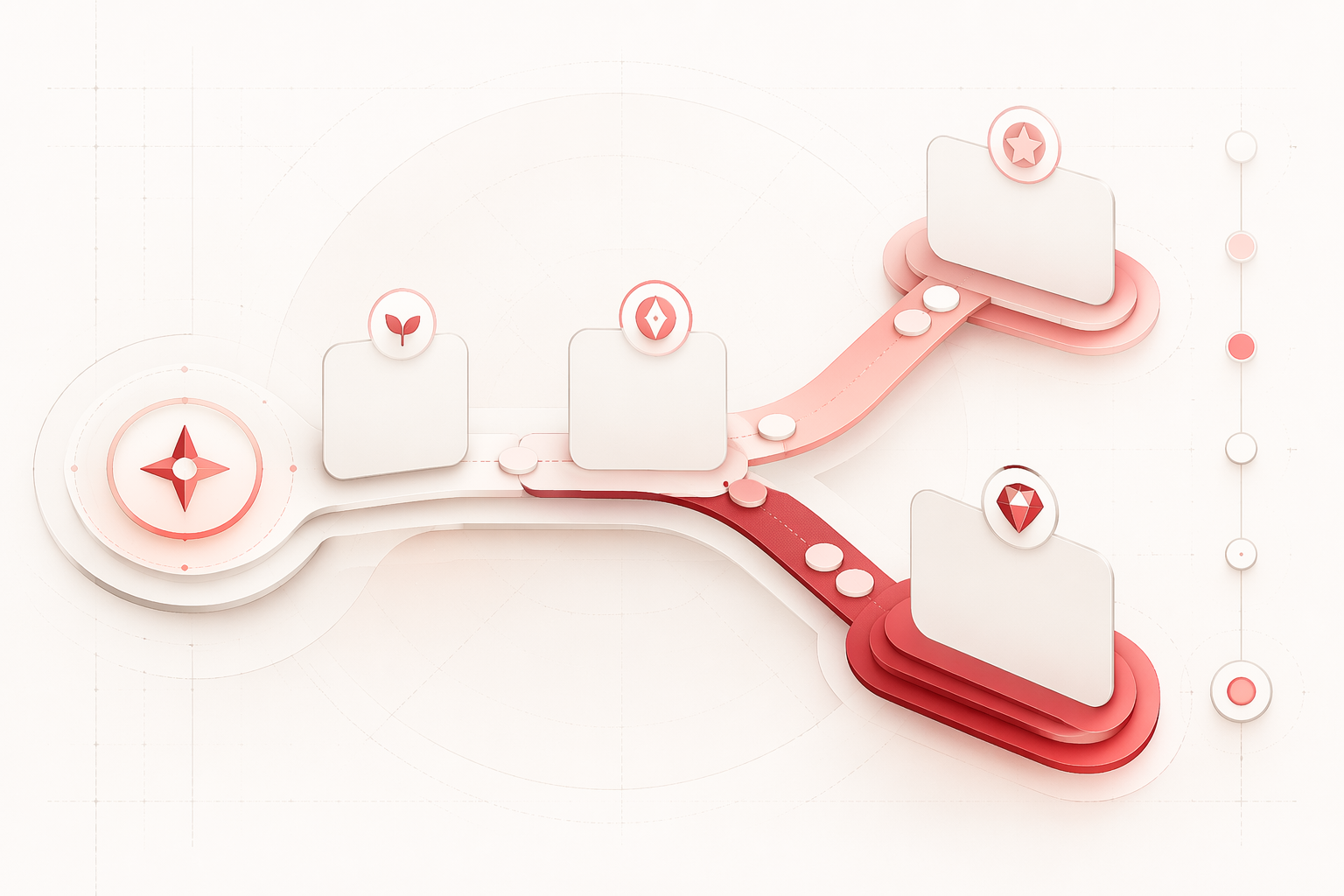 Abstract learning pathway cards for APP onboarding and mentorship